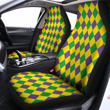 Harlequin Mardi Gras Pattern Print Universal Fit Car Seat Covers 102422