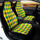 Harlequin Mardi Gras Pattern Print Universal Fit Car Seat Covers 102422