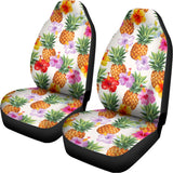 Hawaii Hibiscus Pineapple Pattern Print Universal Fit Car Seat Covers 102422