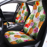 Hawaii Hibiscus Pineapple Pattern Print Universal Fit Car Seat Covers 102422