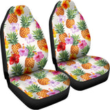 Hawaii Hibiscus Pineapple Pattern Print Universal Fit Car Seat Covers 102422