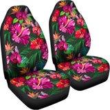 Hawaiian Floral Flowers Pattern Print Universal Fit Car Seat Covers 102422