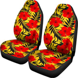 Hawaiian Hibiscus Flowers Pattern Print Universal Fit Car Seat Covers 102422