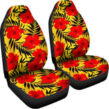 Hawaiian Hibiscus Flowers Pattern Print Universal Fit Car Seat Covers 102422