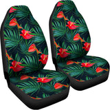 Hawaiian Tropical Flowers Pattern Print Universal Fit Car Seat Covers 102422