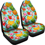 Hawaiian Tropical Fruits Pattern Print Universal Fit Car Seat Covers 102422