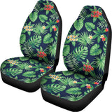 Hawaiian Tropical Leaves Pattern Print Universal Fit Car Seat Covers 102422