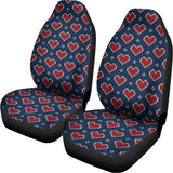 Heart Knitted Pattern Print Universal Fit Car Seat Covers 102422