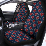 Heart Knitted Pattern Print Universal Fit Car Seat Covers 102422
