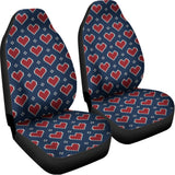 Heart Knitted Pattern Print Universal Fit Car Seat Covers 102422