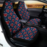 Heart Knitted Pattern Print Universal Fit Car Seat Covers 102422