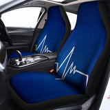 Heartbeat Cardiogram Print Universal Fit Car Seat Covers 102422