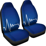 Heartbeat Cardiogram Print Universal Fit Car Seat Covers 102422