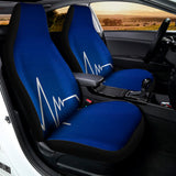 Heartbeat Cardiogram Print Universal Fit Car Seat Covers 102422