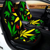 Hemp Leaves Reggae Pattern Print Universal Fit Car Seat Covers 102422