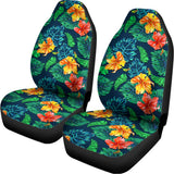 Hibiscus Monstera Hawaii Pattern Print Universal Fit Car Seat Covers 102422