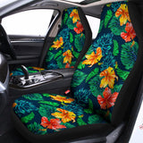 Hibiscus Monstera Hawaii Pattern Print Universal Fit Car Seat Covers 102422