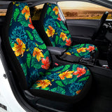 Hibiscus Monstera Hawaii Pattern Print Universal Fit Car Seat Covers 102422