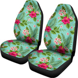 Hibiscus Plumeria Flowers Pattern Print Universal Fit Car Seat Covers 102422