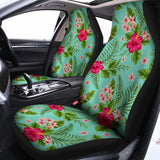 Hibiscus Plumeria Flowers Pattern Print Universal Fit Car Seat Covers 102422