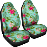 Hibiscus Plumeria Flowers Pattern Print Universal Fit Car Seat Covers 102422