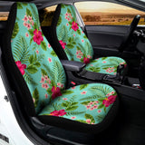 Hibiscus Plumeria Flowers Pattern Print Universal Fit Car Seat Covers 102422