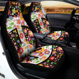 Hippie Flower Peace Sign Print Universal Fit Car Seat Covers 102422