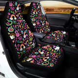 Hippie Peace Sign And Love Pattern Print Universal Fit Car Seat Covers 102422
