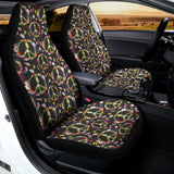Hippie Peace Sign Flower Pattern Print Universal Fit Car Seat Covers 102422
