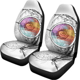Hipster Beagle With Glasses Print Universal Fit Car Seat Covers 102422