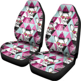 Hipster Chihuahua Pattern Print Universal Fit Car Seat Covers 102422