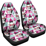 Hipster Chihuahua Pattern Print Universal Fit Car Seat Covers 102422