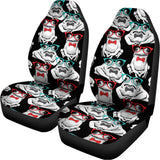 Hipster Frog Pattern Print Universal Fit Car Seat Covers 102422