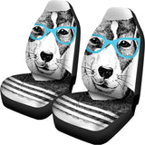 Hipster Jack Russell Terrier Print Universal Fit Car Seat Covers 102422