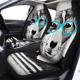 Hipster Jack Russell Terrier Print Universal Fit Car Seat Covers 102422