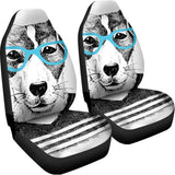 Hipster Jack Russell Terrier Print Universal Fit Car Seat Covers 102422