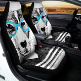 Hipster Jack Russell Terrier Print Universal Fit Car Seat Covers 102422