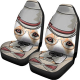 Hipster Labrador Retriever Print Universal Fit Car Seat Covers 102422