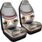 Hipster Labrador Retriever Print Universal Fit Car Seat Covers 102422