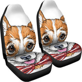 Hipster Pembroke Welsh Corgi Print Universal Fit Car Seat Covers 102422