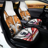 Hipster Pembroke Welsh Corgi Print Universal Fit Car Seat Covers 102422