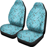 Hockey Stick And Puck Pattern Print Universal Fit Car Seat Covers 102422