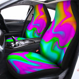 Holographic Neon Liquid Trippy Print Universal Fit Car Seat Covers 102422