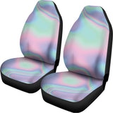 Holographic Waves Print Universal Fit Car Seat Covers 102422