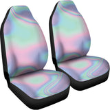 Holographic Waves Print Universal Fit Car Seat Covers 102422