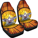 Holy Spirit Dove Stained Glass Print Universal Fit Car Seat Covers 102422