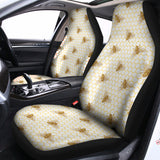Honey Bee Hive Pattern Print Universal Fit Car Seat Covers 102422