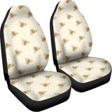Honey Bee Hive Pattern Print Universal Fit Car Seat Covers 102422