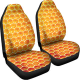 Honey Bee Hive Print Universal Fit Car Seat Covers 102422