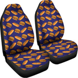 Hot Dog And Hamburger Pattern Print Universal Fit Car Seat Covers 102422